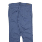 CALVIN KLEIN JEANS Womens Slim Blue Trousers W32 L27 Cotton Blend Zip Casual