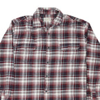 JACHS Mens Red White & Black Plaid Shirt XL Cotton Blend Button Casual