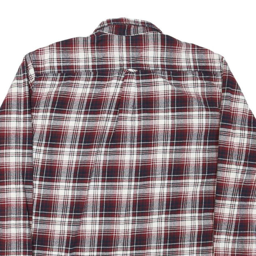 JACHS Mens Red White & Black Plaid Shirt XL Cotton Blend Button Casual