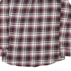 JACHS Mens Red White & Black Plaid Shirt XL Cotton Blend Button Casual