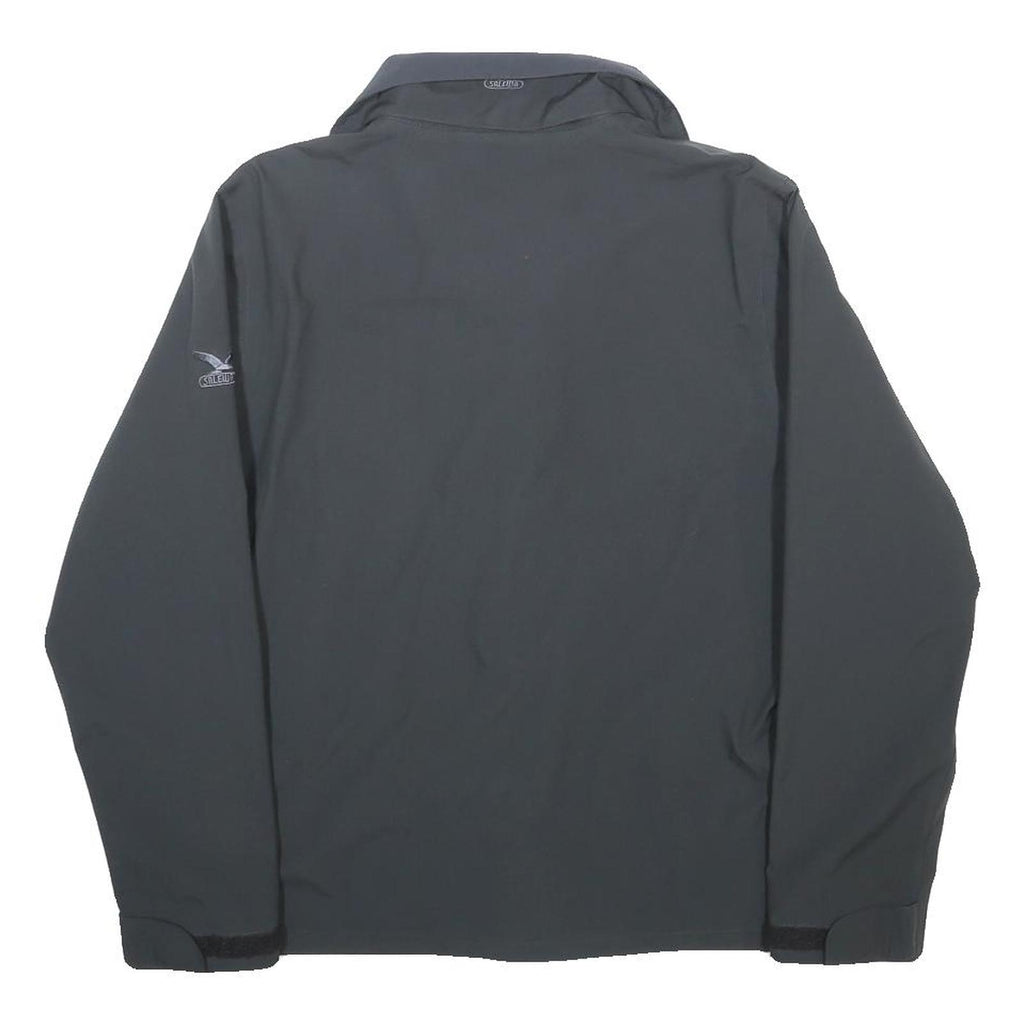 SALEWA Womens Black Synthetic Jacket UK 10 Zip Outdoor Casual Lightweight
