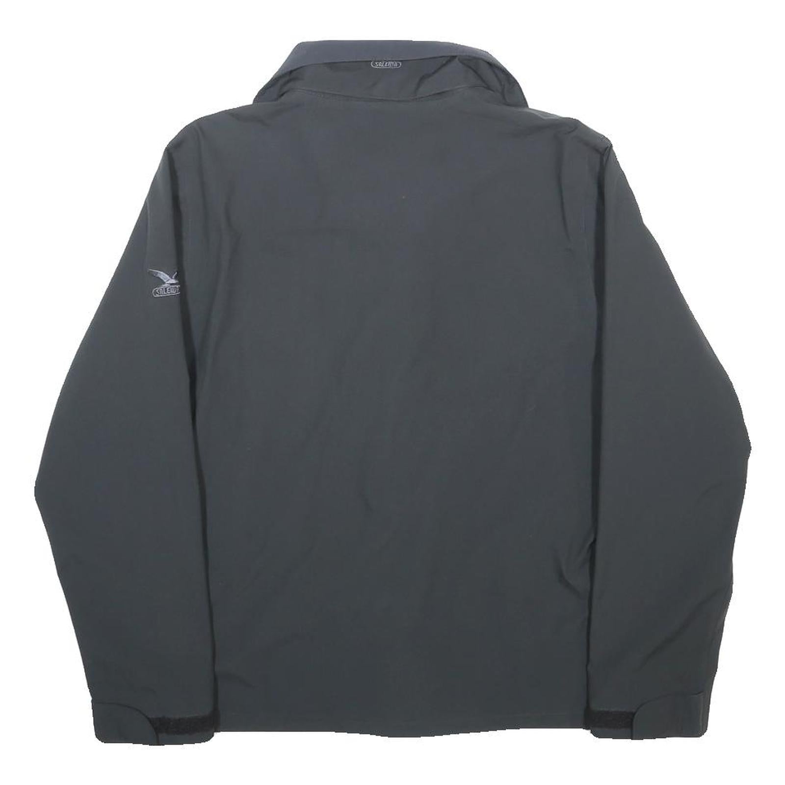 SALEWA Womens Black Synthetic Jacket UK 10 Zip Outdoor Casual Lightweight