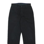 POLO RALPH LAUREN Boys Cotton Blend Black Regular Fit Straight Trousers W26 L27