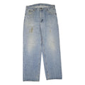 DICKIES Mens Jeans Blue Regular Straight Denim Medium W36 L32 Cotton Blend Zip