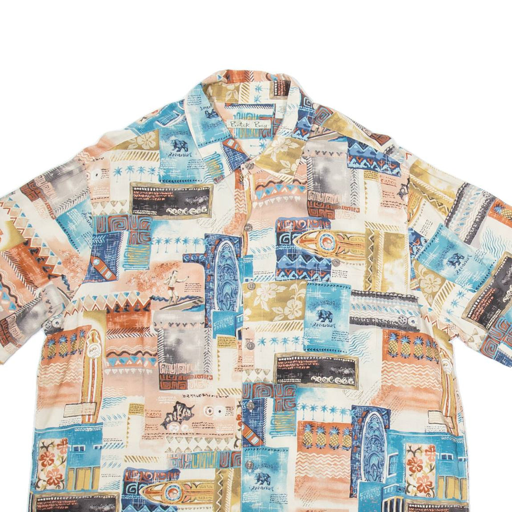 BATIK BAY Mens Shirt Pink Geometric XL