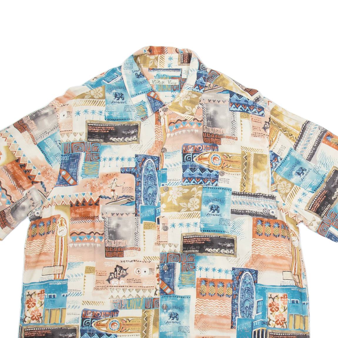 BATIK BAY Mens Shirt Pink Geometric XL