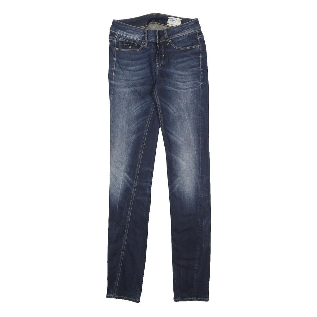 G-STAR Womens Slim Blue Denim Medium Wash Jeans W25 L32 Stretch Zip Fastening