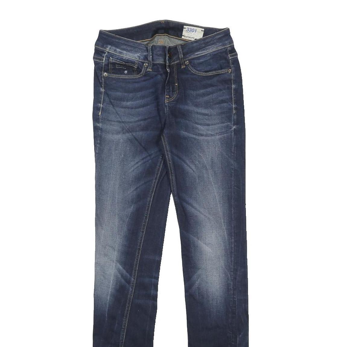 G-STAR Womens Slim Blue Denim Medium Wash Jeans W25 L32 Stretch Zip Fastening