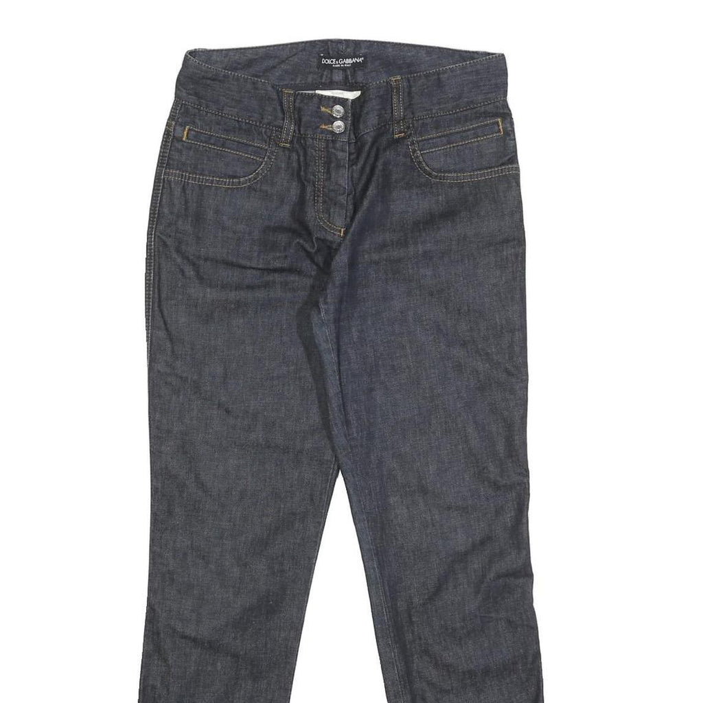 DOLCE & GABBANA Womens Slim Blue Denim Jeans W26 L29 Zip Pockets