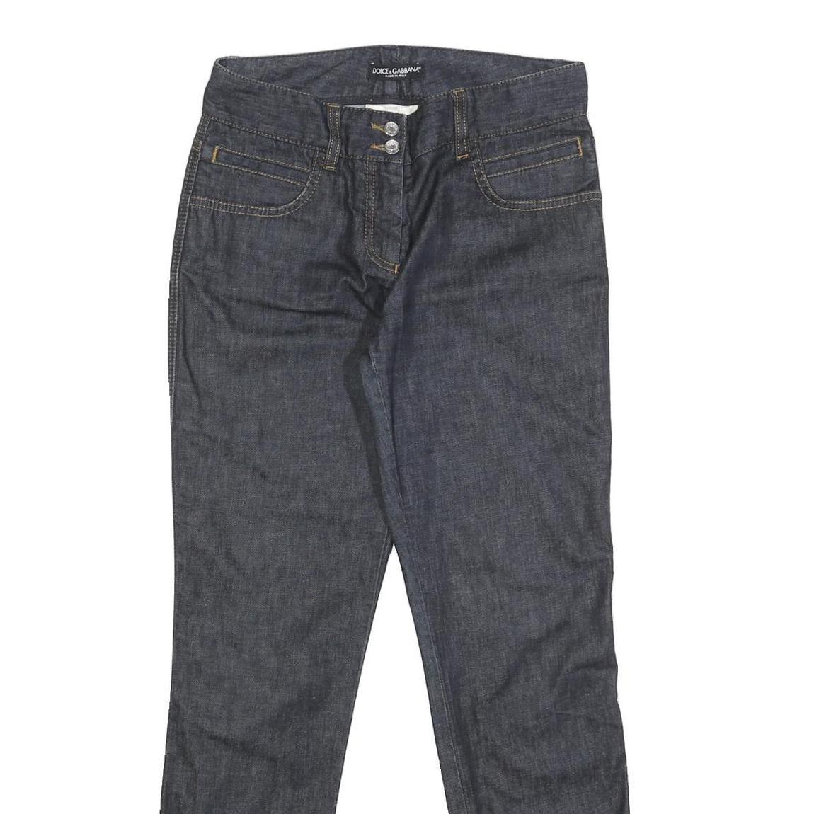 DOLCE & GABBANA Womens Slim Blue Denim Jeans W26 L29 Zip Pockets