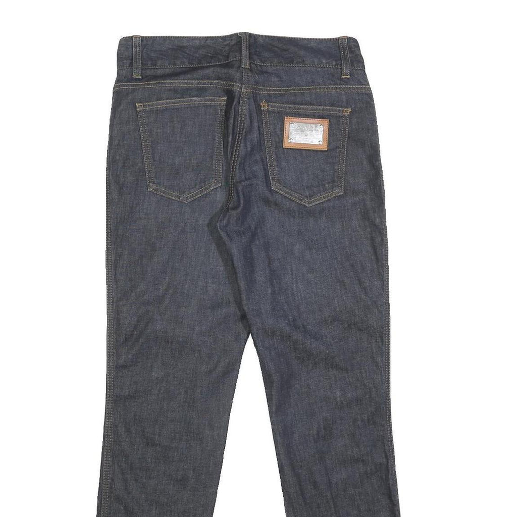 DOLCE & GABBANA Womens Slim Blue Denim Jeans W26 L29 Zip Pockets