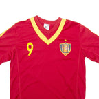WORLD SOCCER Spain Mens Football Shirt Jersey Red V-Neck M