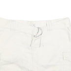 TOMMY HILFIGER Womens White Cotton Blend Mini Skirt Cargo Style M Belted