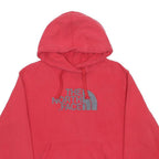 THE NORTH FACE Mens Red Pullover Hoodie L Cotton Blend Logo