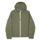 ELEMENT Mens Green Zip Up Hooded Jacket S Polyester Blend Plain Casual Outdoor