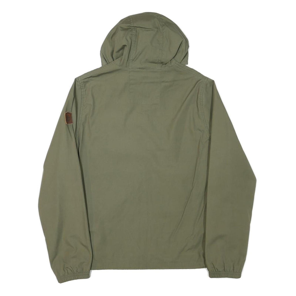 ELEMENT Mens Green Zip Up Hooded Jacket S Polyester Blend Plain Casual Outdoor