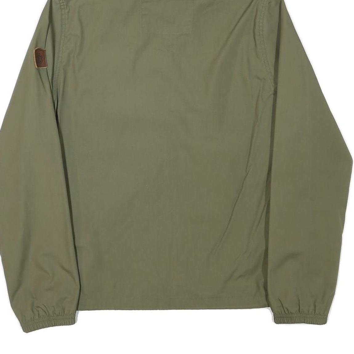 ELEMENT Mens Green Zip Up Hooded Jacket S Polyester Blend Plain Casual Outdoor