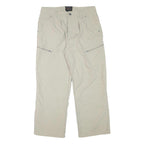 KILLTEC Mens Relaxed Beige Polyester Blend Zip Trousers W34 L28 Outdoor Casual