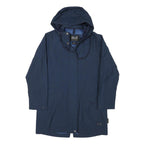 JACK WOLFSKIN Womens Blue Outdoor Jacket S Polyester Blend Zip Hooded Plain
