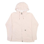 CARHARTT Womens Cream Zip Up Hoodie M Cotton Blend Casual Wear