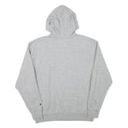 CHAMPION Mens Grey Hoodie L Cotton Blend Pullover Camouflage Logo