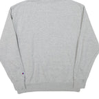 CHAMPION Mens Grey Hoodie L Cotton Blend Pullover Camouflage Logo