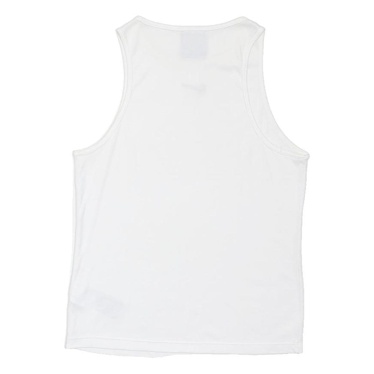 NIKE Mens White Sleeveless T-Shirt S Cotton Blend Classic Crew Neck Sports
