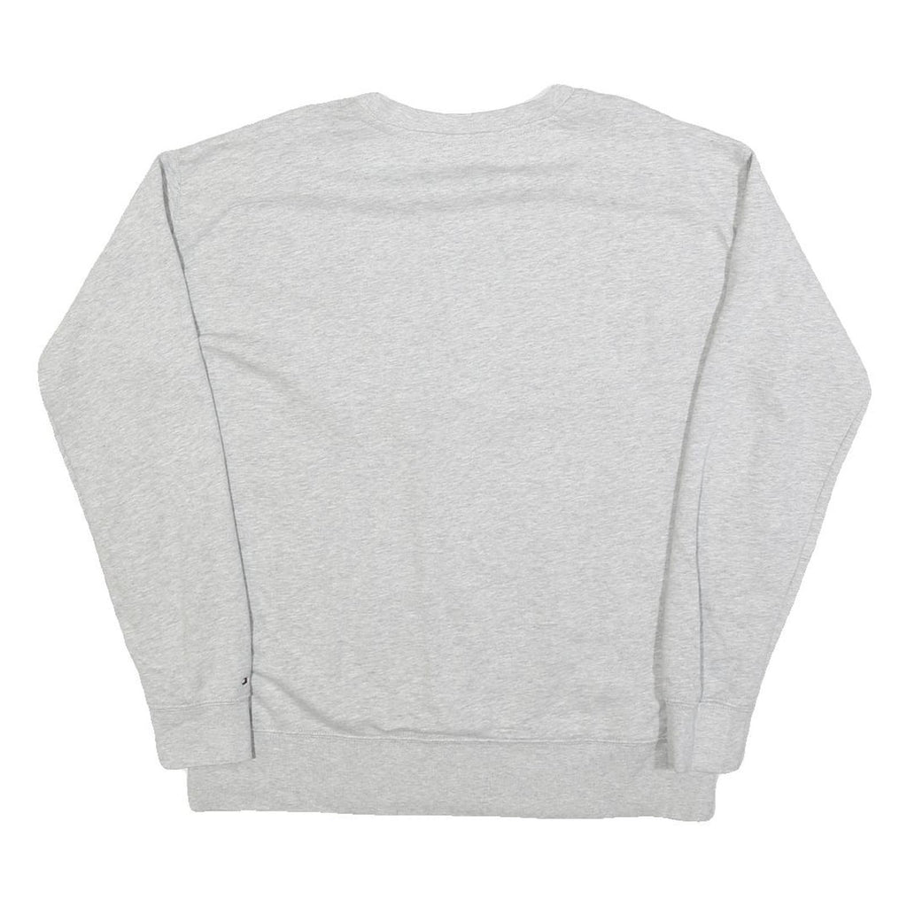 TOMMY HILFIGER Womens Grey Sweatshirt Crew Neck L Hilfiger Logo Cotton Blend