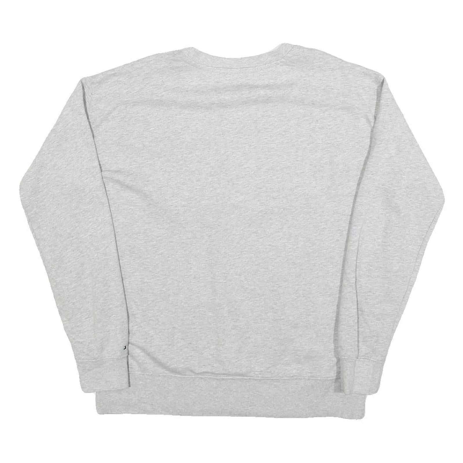 TOMMY HILFIGER Womens Grey Sweatshirt Crew Neck L Hilfiger Logo Cotton Blend