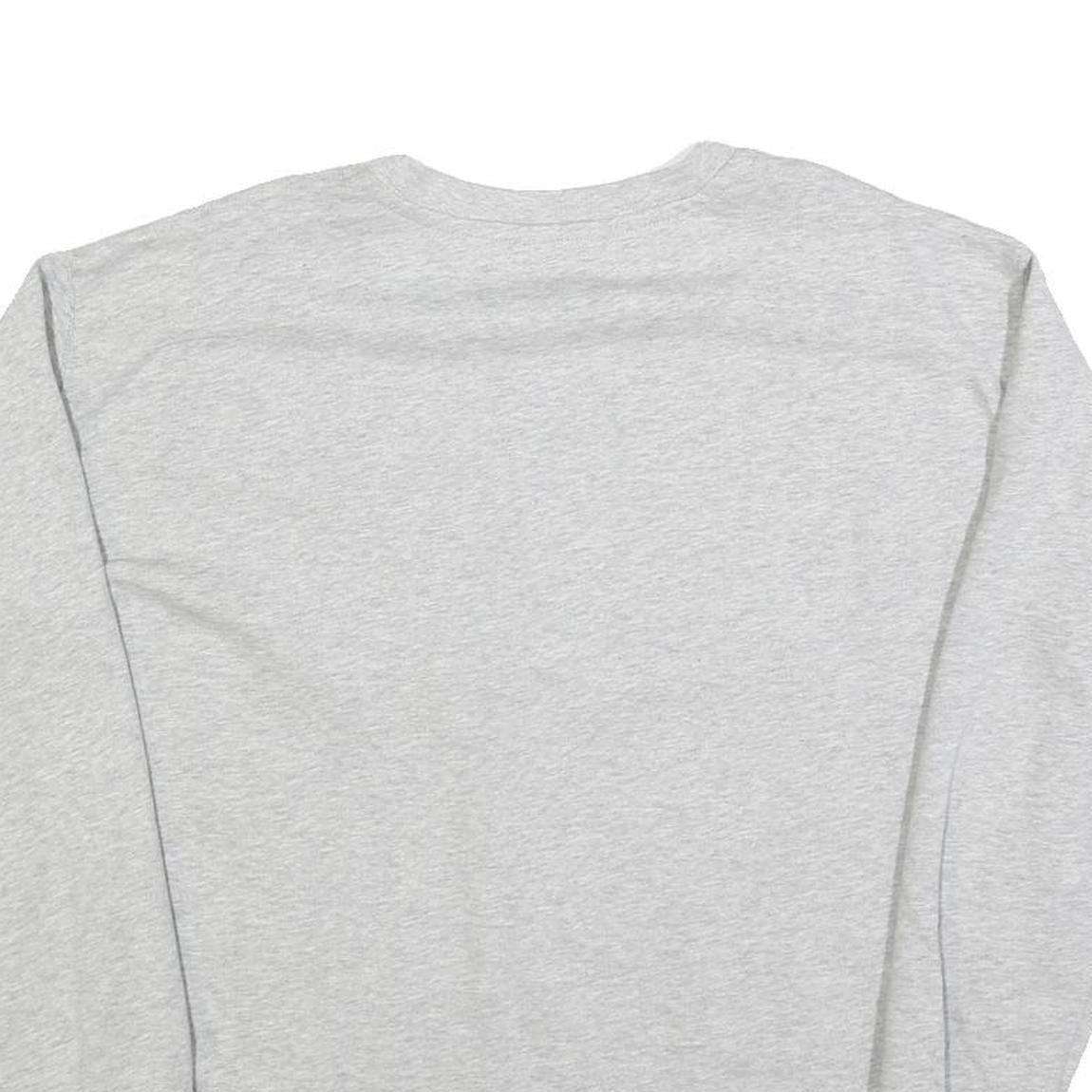 TOMMY HILFIGER Womens Grey Sweatshirt Crew Neck L Hilfiger Logo Cotton Blend