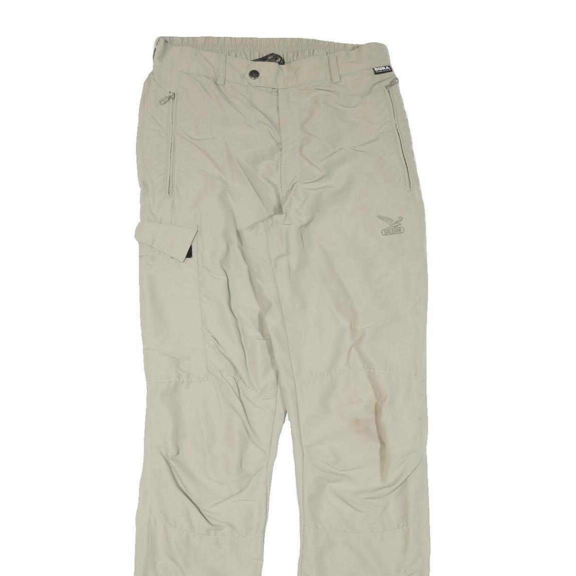 SALEWA Mens Polyester Blend Beige Regular Fit Cargo Trousers W29 L33 Hiking