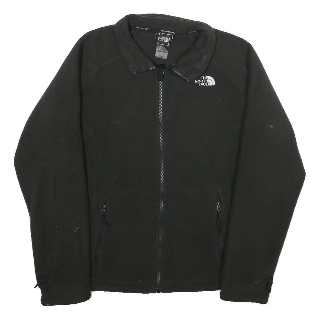 THE NORTH FACE Womens Black Jacket M Polyester Zip Plain Casual Outdoor Warm