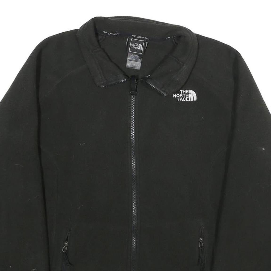 THE NORTH FACE Womens Black Jacket M Polyester Zip Plain Casual Outdoor Warm