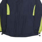 STARTER Mens Navy & Lime Zip Jacket L Polyester Lightweight Track Top Sportswear