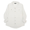 LAUREN RALPH LAUREN Womens White Basic Shirt Long Sleeve Collared S Button Front
