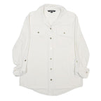 LAUREN RALPH LAUREN Womens White Basic Shirt Long Sleeve Collared S Button Front