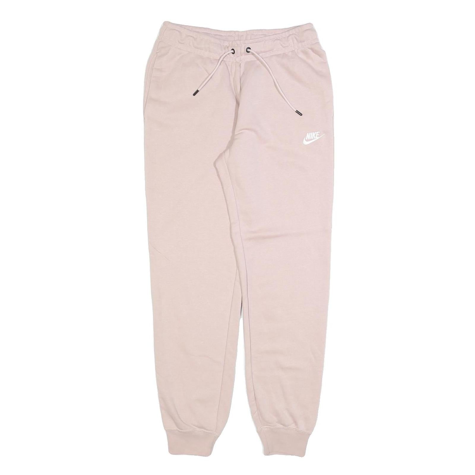 NIKE Womens Joggers Pink & White Slim Tapered S W26 L28 Comfortable Cotton Blend