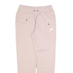 NIKE Womens Joggers Pink & White Slim Tapered S W26 L28 Comfortable Cotton Blend