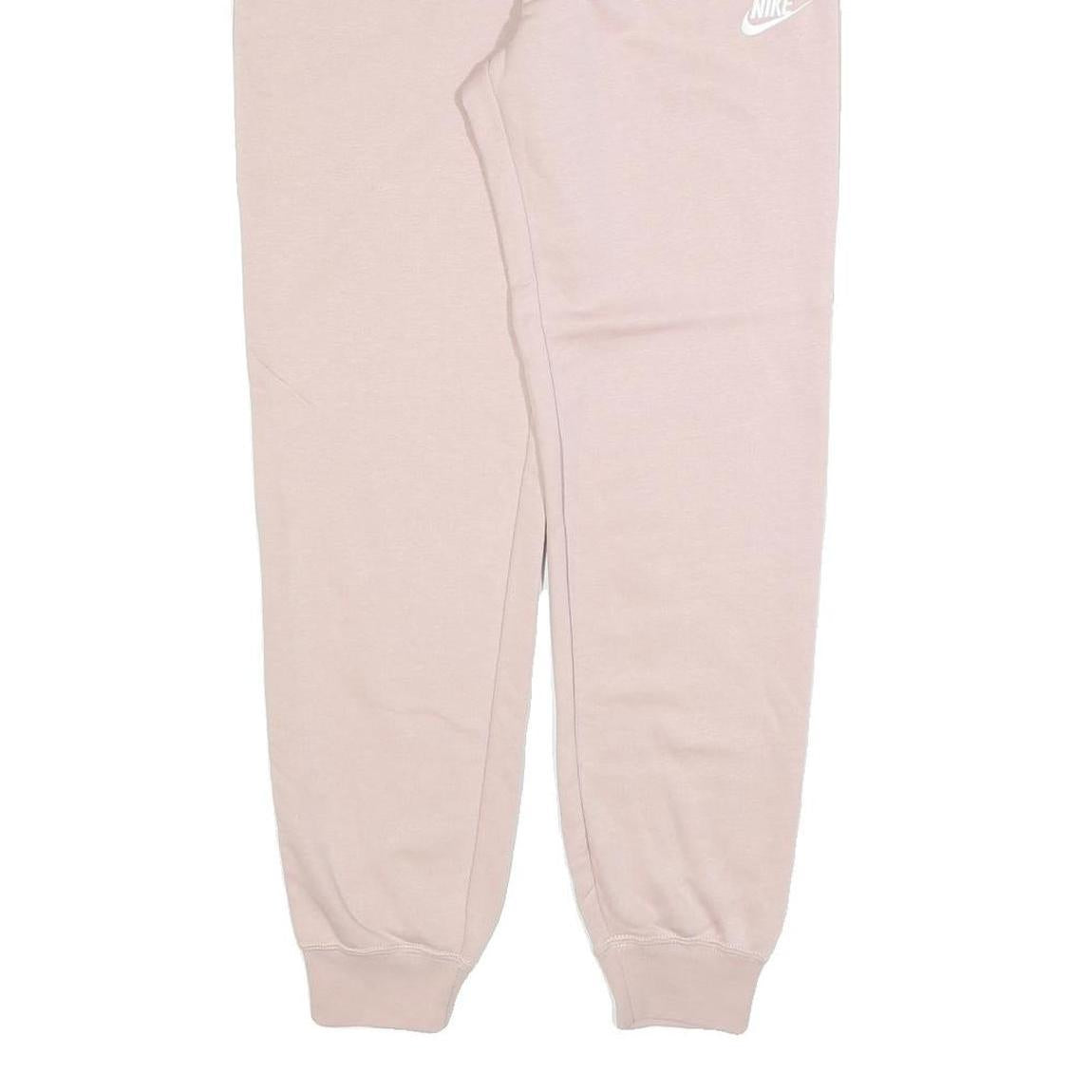 NIKE Womens Joggers Pink & White Slim Tapered S W26 L28 Comfortable Cotton Blend