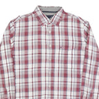 TOMMY HILFIGER Mens Red & White Check Shirt L Long Sleeve Casual Button