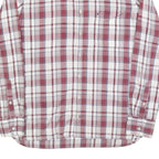 TOMMY HILFIGER Mens Red & White Check Shirt L Long Sleeve Casual Button