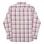 TOMMY HILFIGER Mens Red & White Check Shirt L Long Sleeve Casual Button