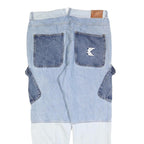 KARL KANI Mens Jeans Blue Regular Cargo Denim Light W38 L30 Streetwear
