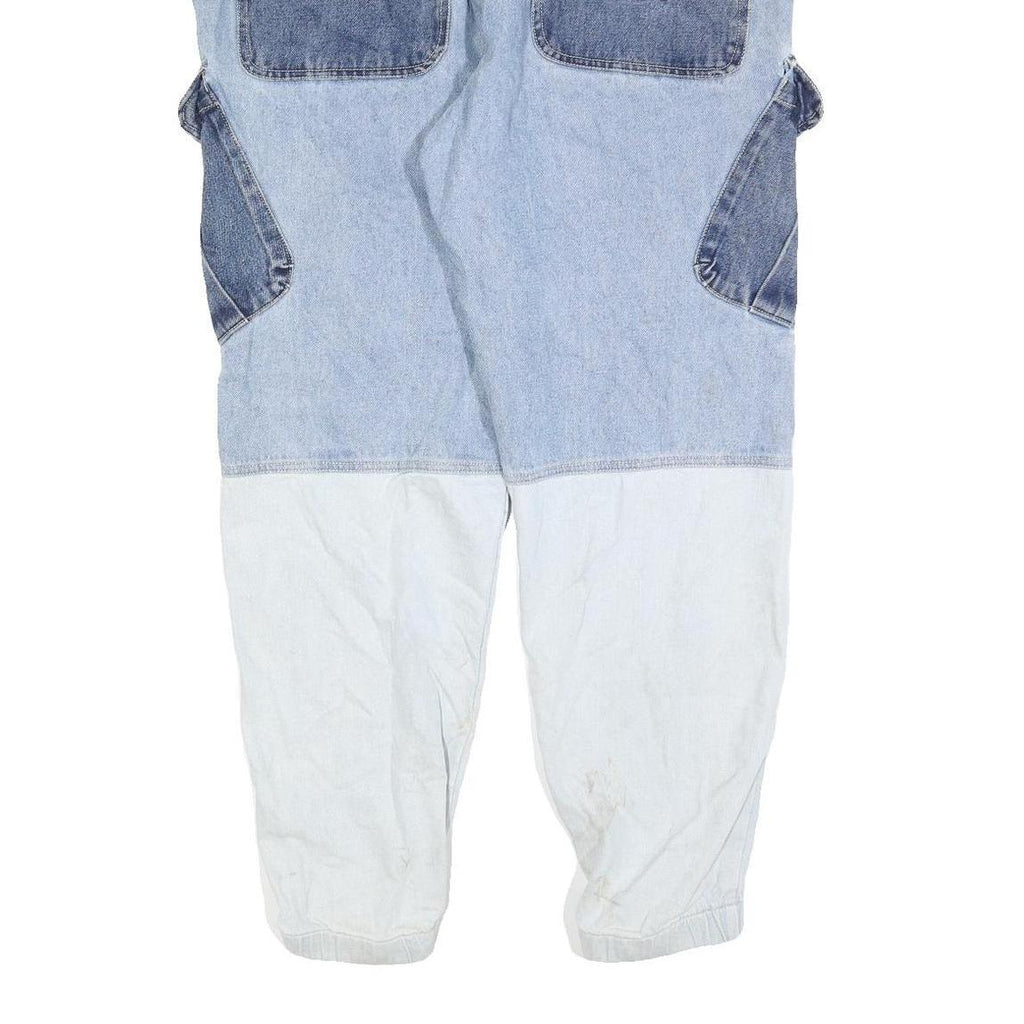 KARL KANI Mens Jeans Blue Regular Cargo Denim Light W38 L30 Streetwear