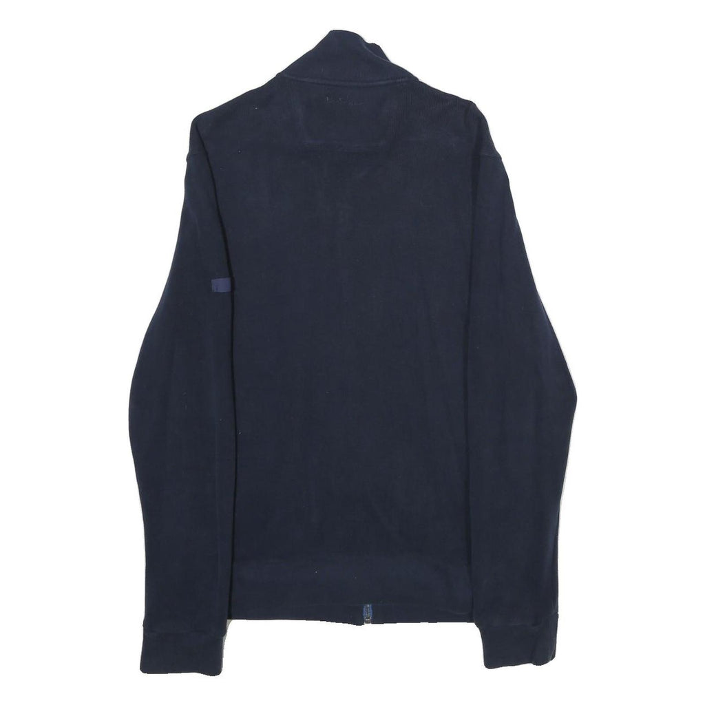 BEN SHERMAN Mens Blue Cotton Zip Jacket M Plain Casual Lightweight Stylish