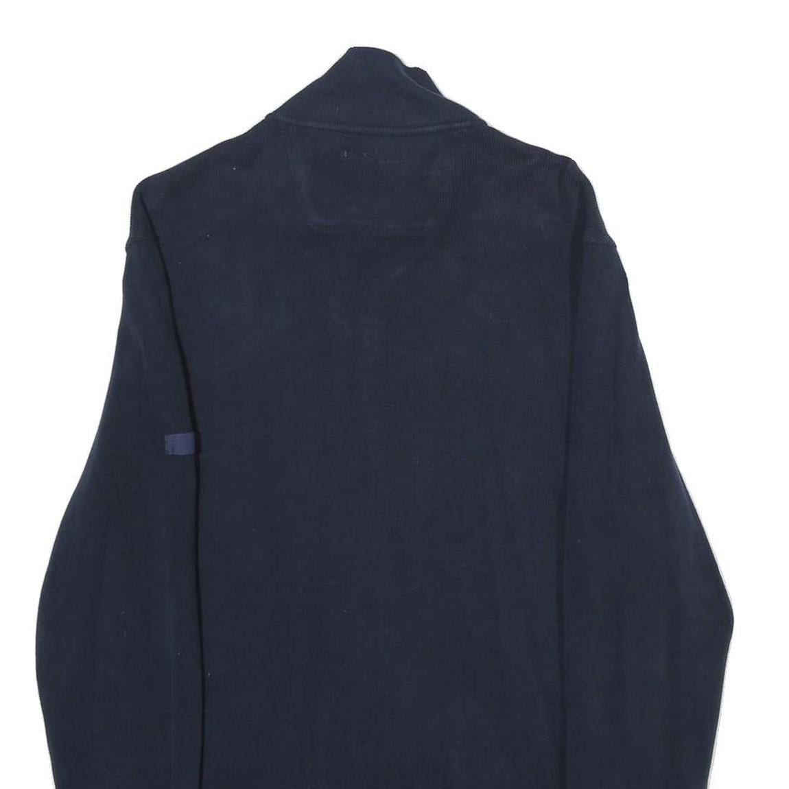 BEN SHERMAN Mens Blue Cotton Zip Jacket M Plain Casual Lightweight Stylish