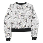FILA Womens White & Black Floral Sweatshirt Crew Neck XS Lightweight Comfort