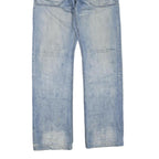 JACK & JONES Mens Blue Cotton Blend Regular Straight Denim W36 L34 Zip Jeans