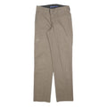 DICKIES Mens Cotton Blend Beige Regular Fit Straight Leg Trousers W29 L32