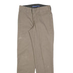 DICKIES Mens Cotton Blend Beige Regular Fit Straight Leg Trousers W29 L32